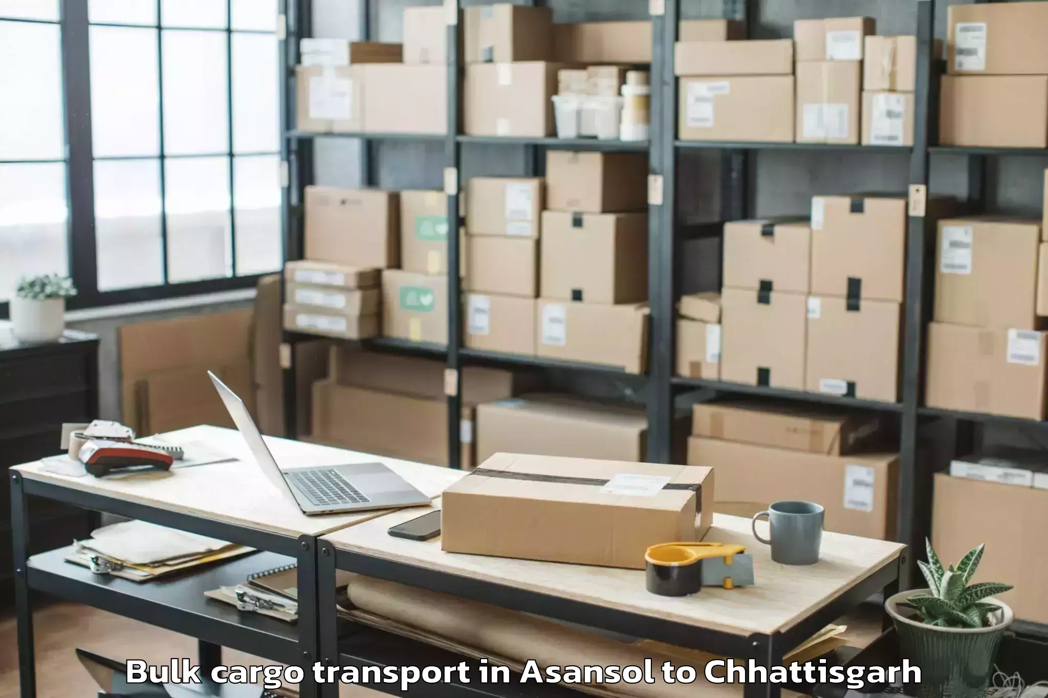 Professional Asansol to Raipur Bulk Cargo Transport